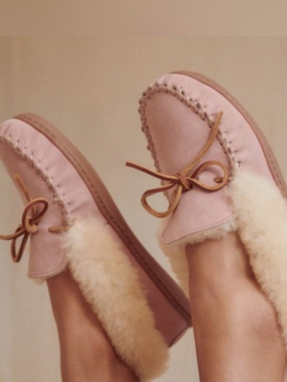 UGG Pink Suede Shearling-Trim Interior Moccasin/Loafers, NEVER Worn,NEW-in-Box 8